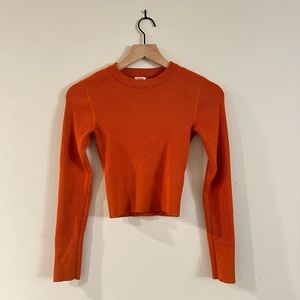 Long Sleeve Ribbed Crew Neck Sweater